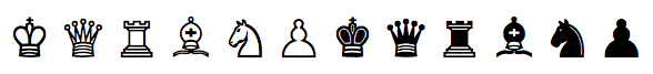 chess piece glyphs