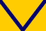 a black chevron on a yellow ground