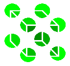 cube seen through 8 circles