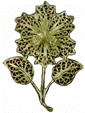 silver filigree flower