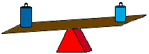 a fulcrum supporting a balance beam