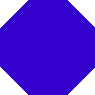 a drawing of a blue octagon