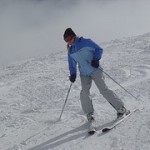 Snowplough on the French Alps