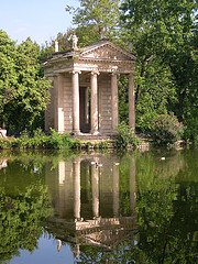 Villa Borghese Gardens in Rome, Italy