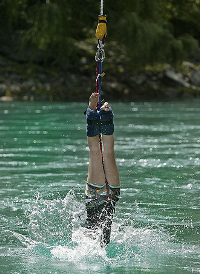 bungy jumping in New Zealand